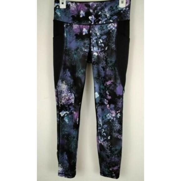 Ideology Athletic Leggings Black Floral Size Small - Picture 3 of 6